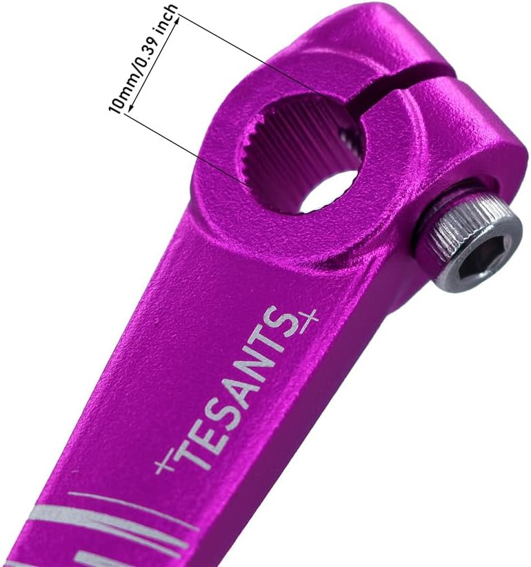 TESANTS Gear Shift Lever with Grips Circle Decor Replacement for 50cc 70cc 90cc 110cc 125cc SSR110 SSR125 TaoTao110 DB10 DB14 ATA SDG107 TTR50 Pit Dirt Bike (Purple) - Image 3